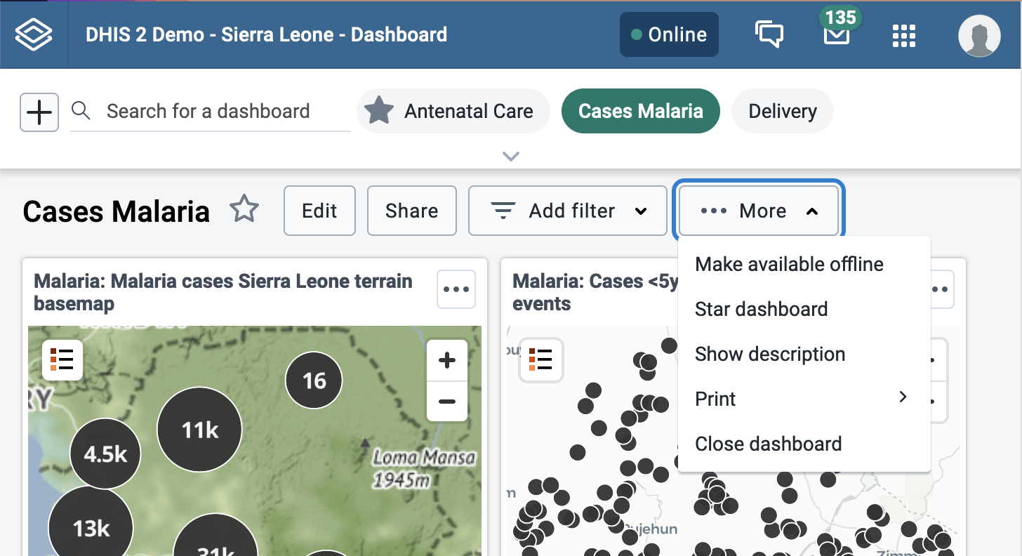 Dashboard app